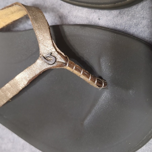 OluKai Ho'opio Leather Women's Beach Sandals brown Leather Flip-Flop Sz 8 - Picture 5 of 10